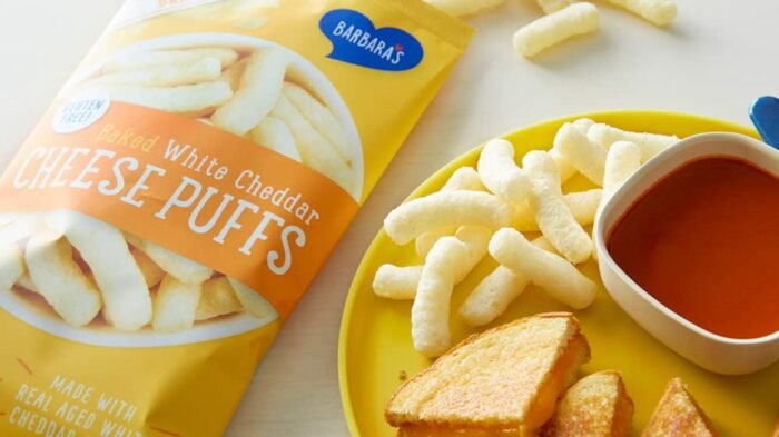 barbaras bakery cheese puffs white cheddar pack