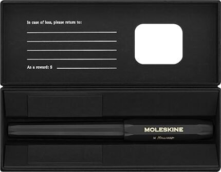 moleskine x kaweco ballpen black w blue ink 10mm