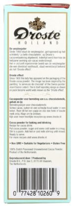 droste cacao unsweetened cocoa powder pack