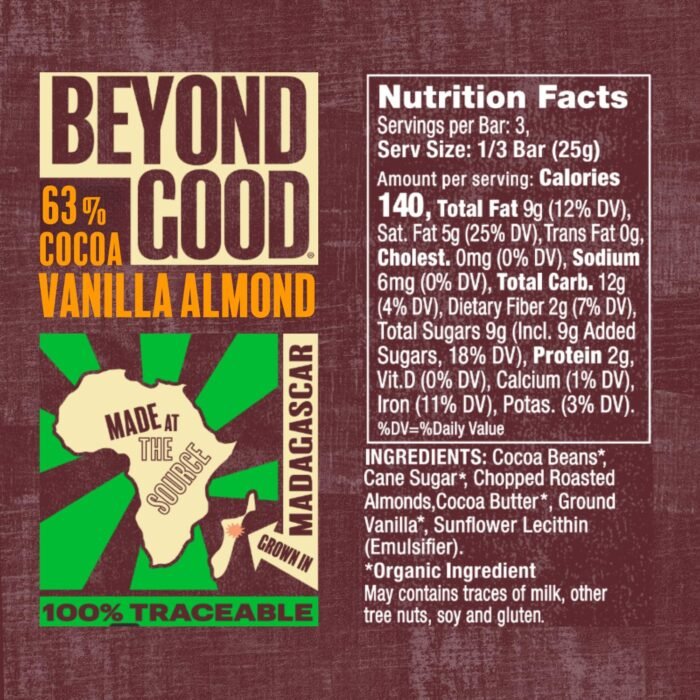 beyond good vanilla almond dark chocolate