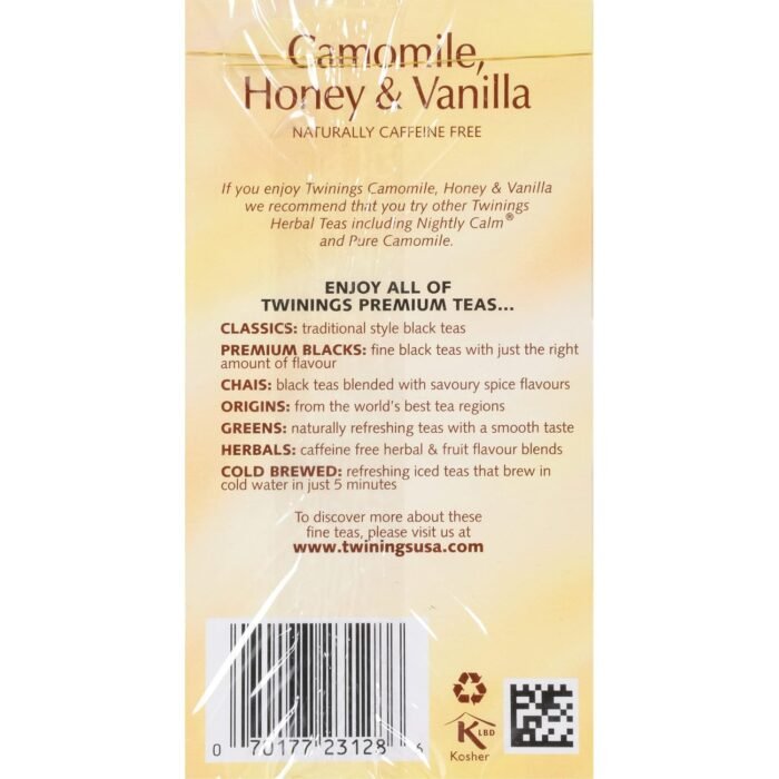 twinings camomile honey & vanilla tea 20 count