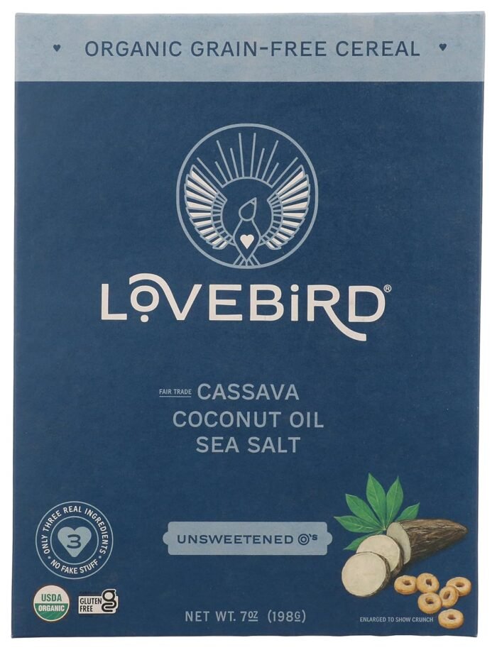 lovebird grain free unsweetened os cereal