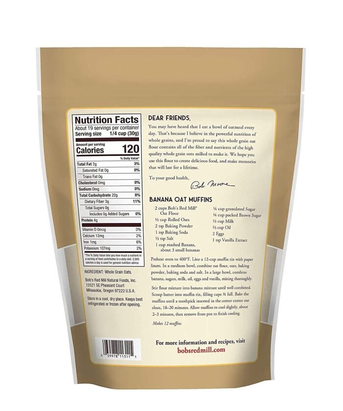 bobs red mill flour oat pack