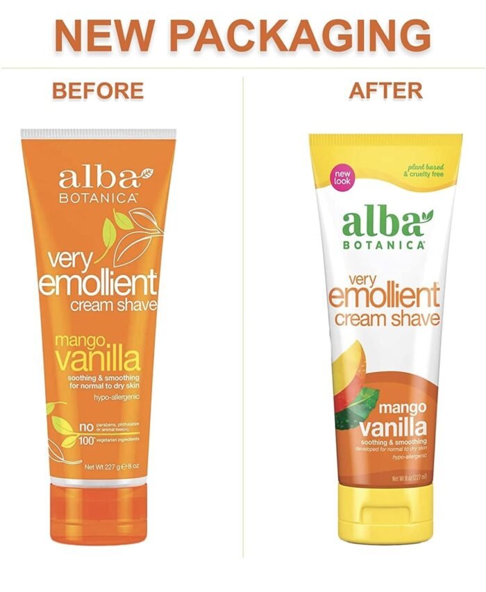 alba botanica cream shave mango vanilla