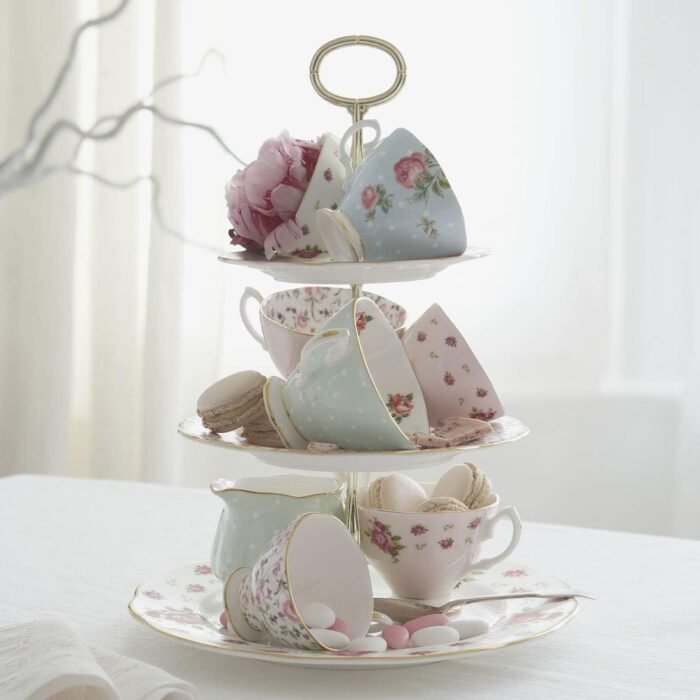 royal albert country roses white cake stand