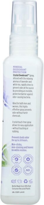 crystal deodorant body spray lavendar & white tea
