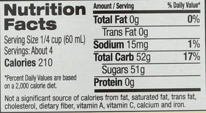 maple grove farms syrup natural blueberry calories