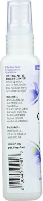 crystal deodorant body spray lavendar & white tea
