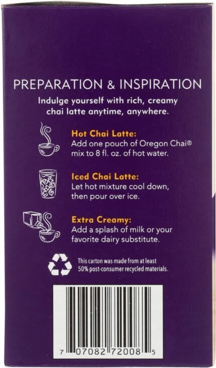 oregon chai vanilla chai tea latte pack
