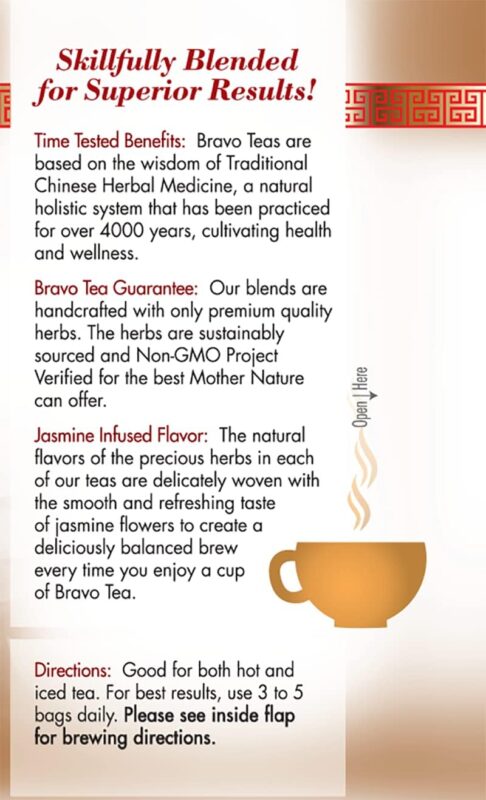 bravo tea reishi liver health herbal tea pack