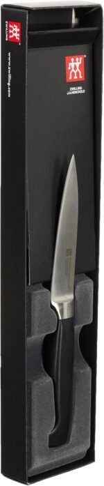 zwilling four stars paring paring knife silver black