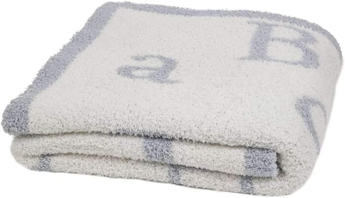 barefoot cozy chic abc blacket ocean cream baby