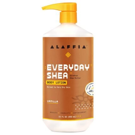 Alaffia EveryDay Shea Body Lotion, Vanilla, 32 Fl Oz