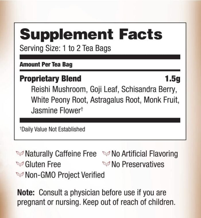 bravo tea reishi liver health herbal tea pack