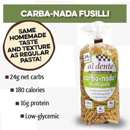 ai dente carba nada fusilli pasta