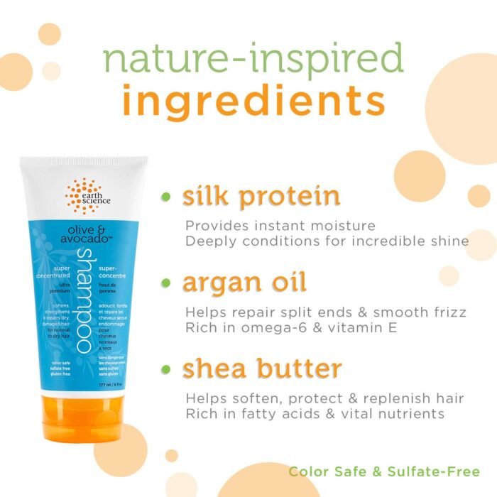 earth science olive & avocado oil shampoo