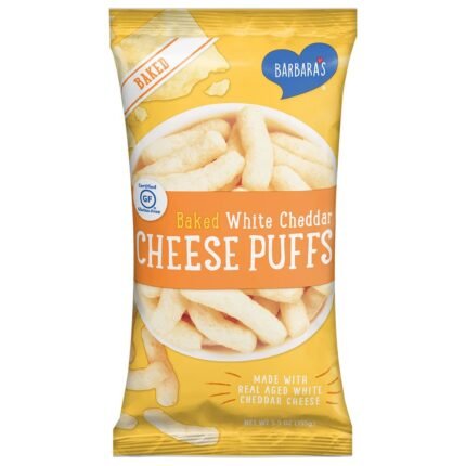 barbaras bakery cheese puffs white cheddar pack