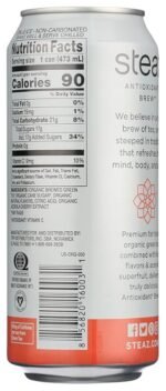 steaz organic iced green tea peach