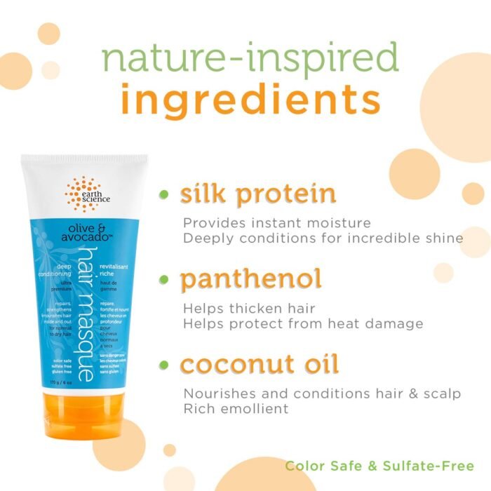 earth science olive & avocado hair masque ingredients
