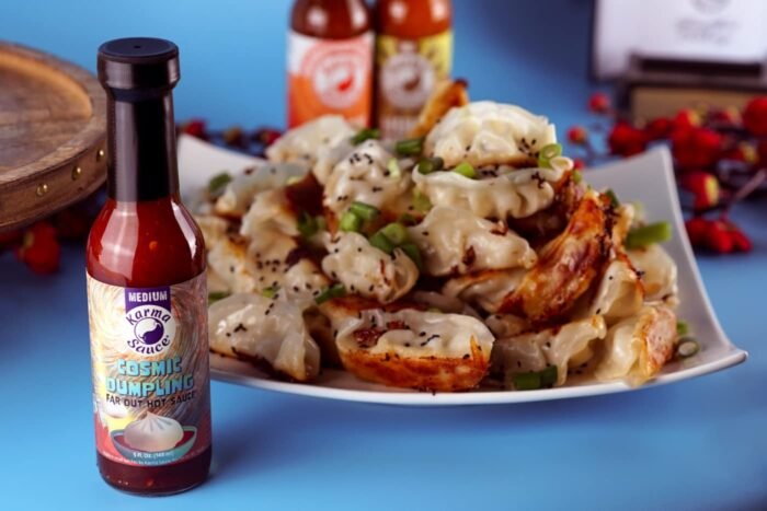 karma sauce cosmic dumpling hot sauce medium