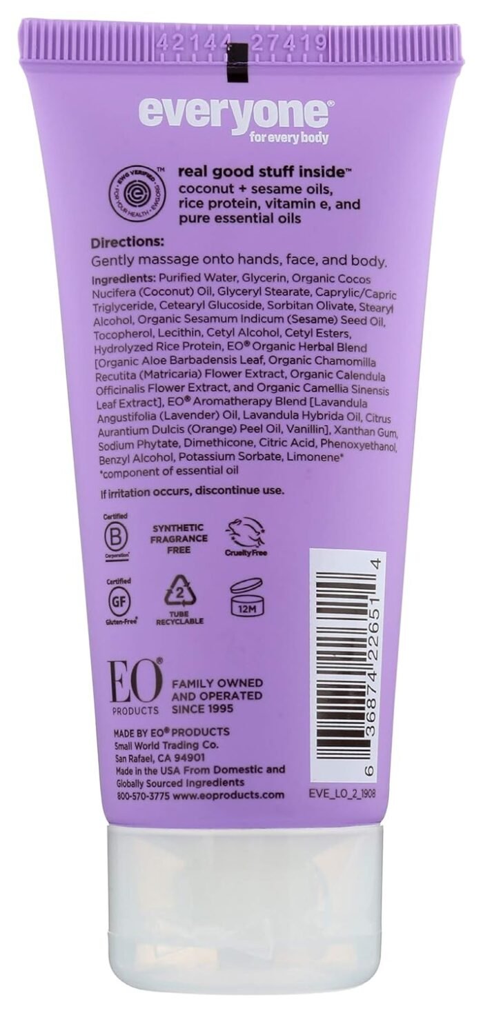 everyone lotion travel size vanilla and lavender