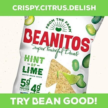 beanitos white bean chips hint of lime pack