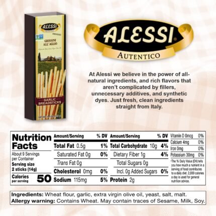 alessi garlic breadsticks pack