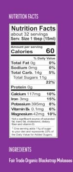wholesome sweeteners blackstrap molasses