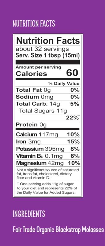 wholesome sweeteners blackstrap molasses