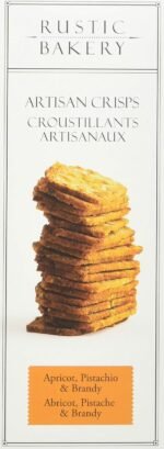 rustic bakery apricot pistachio & brandy crisps pack