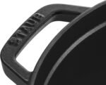 staub 9 qt round cast iron cocotte black mattle