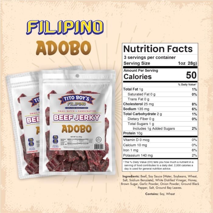 tito boy's filipino beef jerky snacks pack