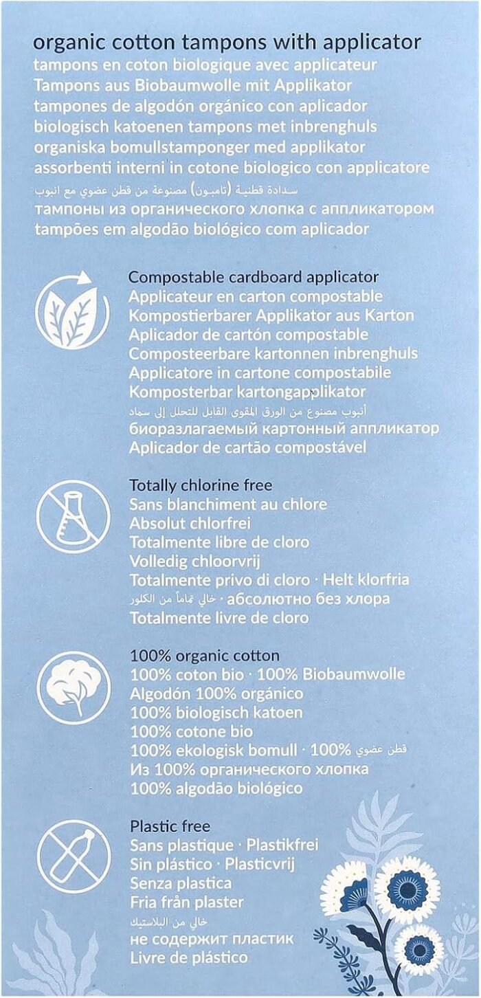 natracare tampons super with applicator