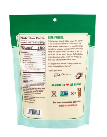 bobs red mill coconut spice homestyle granola pack