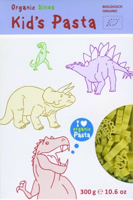 organic dinosaur shape kid's pasta pack