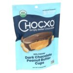 chocxo dark chocolate peanut butter cups pack