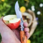 opinel no carbon steel pocket knife beechwood handle