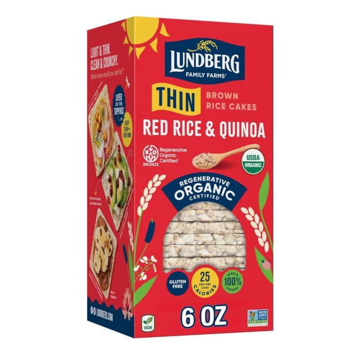lundberg organic thin stackers red rice & quinoa pack