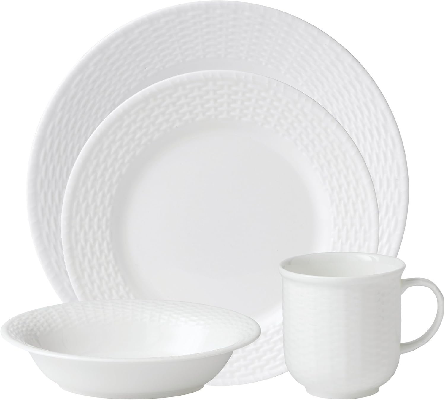 wedgwood nantucket basket 4-piece place setting white