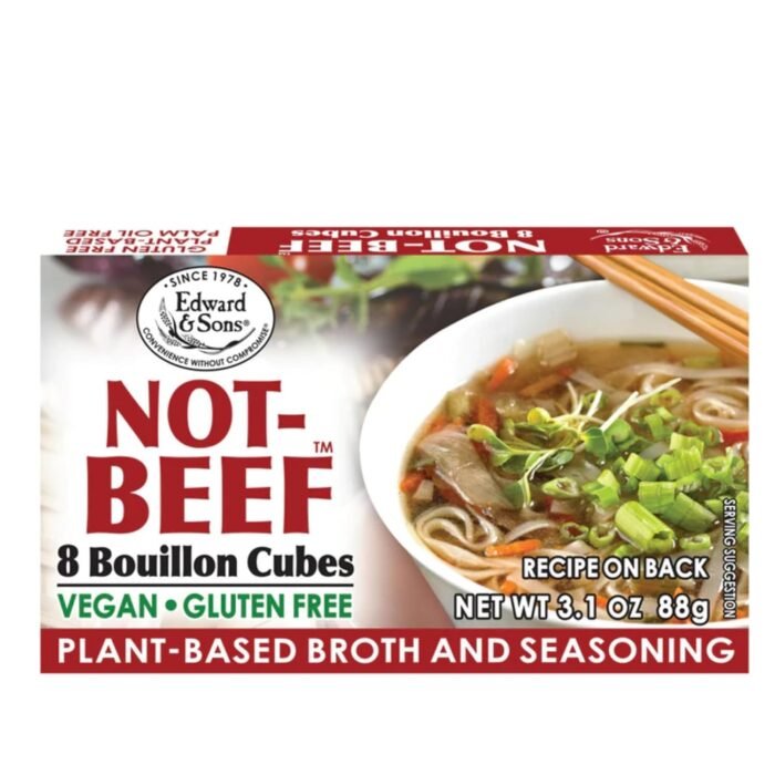 edward & son's not beef bouillon cubes pack