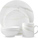 wedgwood vera venato 4 piece set white grey