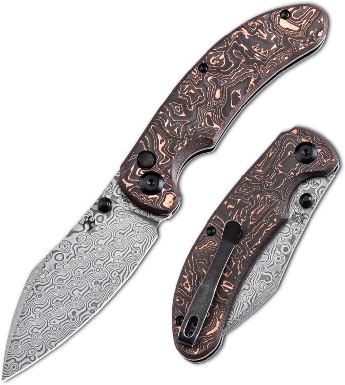kansept nesstreet button lock pocket folding knife