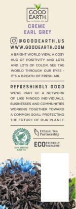 good earth sensorials creme eari grey black tea pack