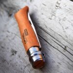 opinel no carbon steel pocket knife beechwood handle