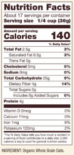 bobs red mill organic quick cook steel cut oats pack