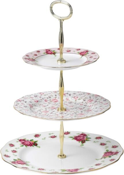 royal albert country roses white cake stand