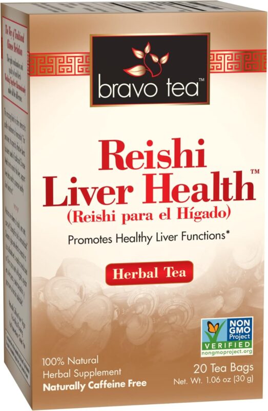 bravo tea reishi liver health herbal tea pack