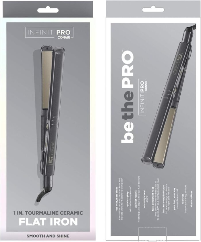 conair infinitipro tourmaline ceramic flat iron 1 inch