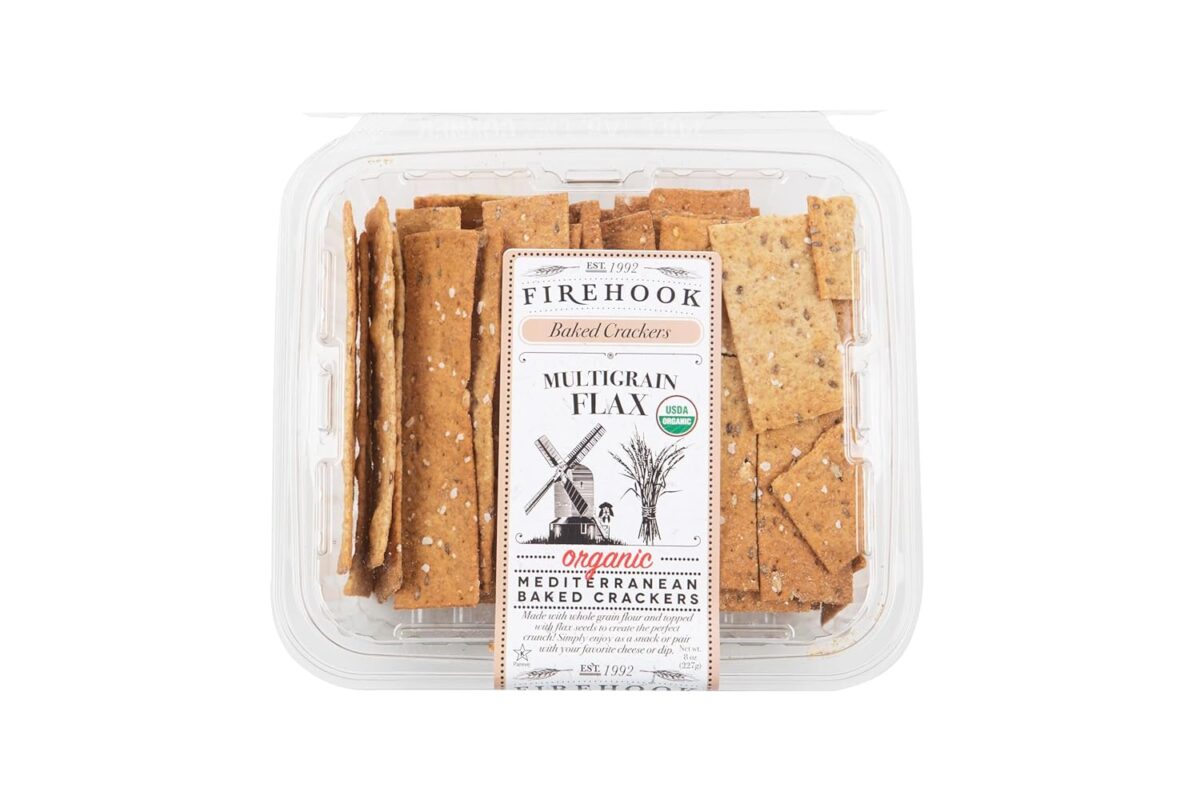 firehook baked crackers multigrain flax crackers