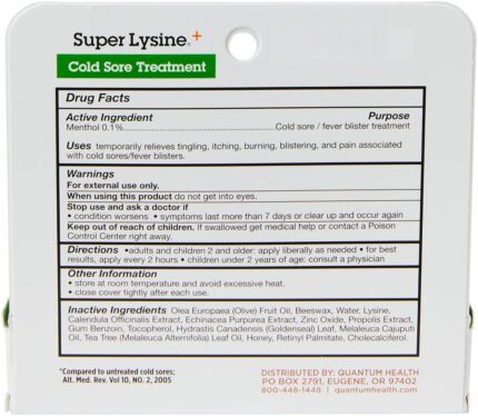 quantum superlysine cold sore ointment
